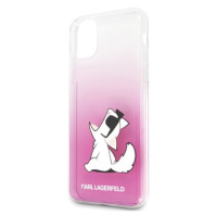 Plastové puzdro Karl Lagerfeld na Apple iPhone 11 Pro KLHCN58CFNRCPI Choupette Fun ružové