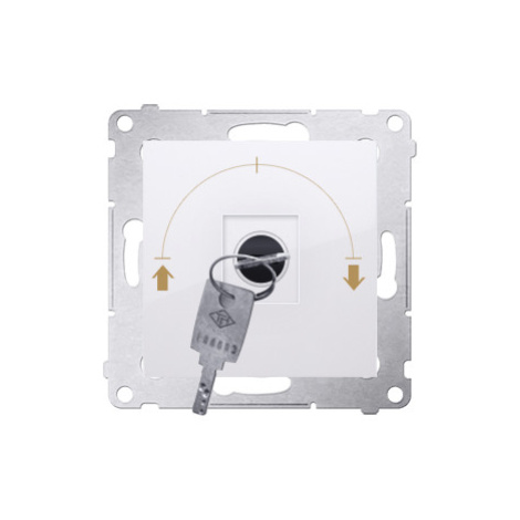 Ovládač žalúzií spínačový 5A/230V na kľúč (SP) biela SIMON54Pre (simon)