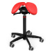 Sedlová stolička SALLI Swing Farba čalúnenia: Koža - červená #05011, Výška postavy: Vysoká (L) -