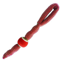 Plyšová tréningová hračka s tenisovou loptičkou a 4 píšťalkami 47 cm/145-155 g