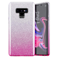 Silikónové puzdro na Samsung Galaxy S22 5G Shine Bling ružovo-strieborné