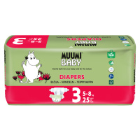 MUUMI BABY Plienky jednorázové 3 Midi 5-8kg, 25 ks