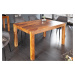 Estila Vidiecky obdĺžnikový jedálenský stôl Massive z masívneho sheeshamového dreva hnedá s prír