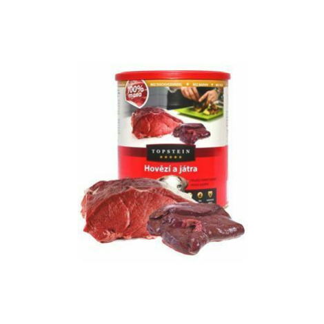 Topstein Hovädzie mäso s pečeňou v konzerve 800 g + Množstevná zľava zľava 15%