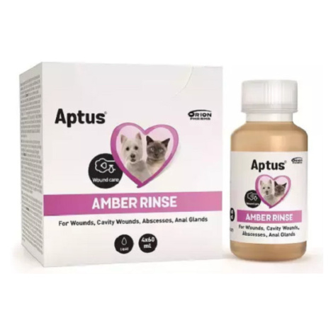 Aptus Amber Rinse roztok na ošetrenie pokožky a rán u psov a mačiek 4x60ml Orion