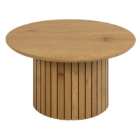 Okrúhly konferenčný stolík s doskou v dubovom dekore ø 80 cm Yale - Actona
