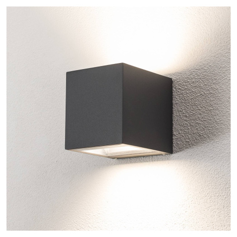 BEGA LED vonkajšie nástenné svietidlo 24719 K3, grafit, hore/dole, liaty