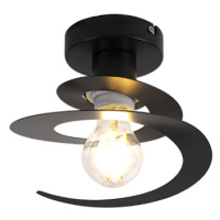 Moderné stropné svietidlo s čiernym špirálovým tienidlom - Scroll