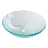 ICE sklenené umývadlo priemer 42 cm, číra s pieskovaním 2501-04