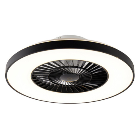 Stropný ventilátor čierny vrátane LED s diaľkovým ovládaním - Climo QAZQA