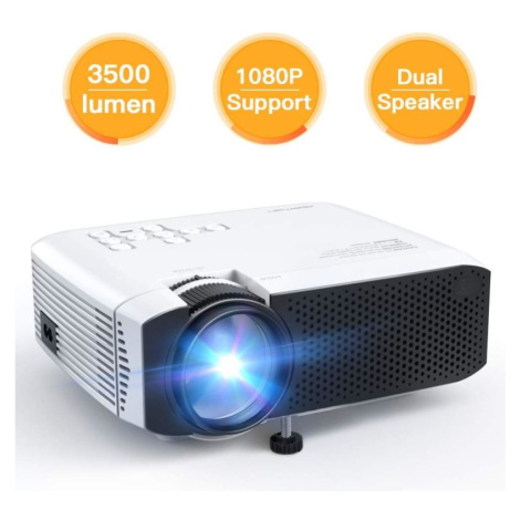 APEMAN Projektor LC350, 1080P full HD, 80 ANSI/3500 LED lumenů, repro