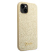 Guess PC/TPU Glitter Flakes Metal Logo Zadný Kryt pre iPhone 14 Max Gold