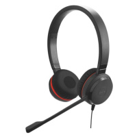 Jabra Evolve 20/Stereo/USB/Drôt/Čierna-červená