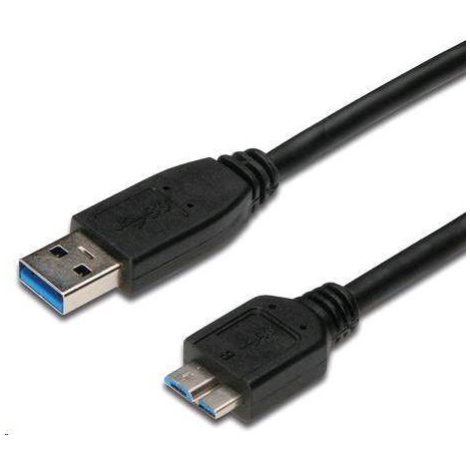 Kábel USB PREMIUMCORD 3.0 A - Micro B 2m, prepojenie (M/M)