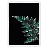 Dekoria Plagát Dark Leaf, 70 x 100 cm, Ramka: Biała
