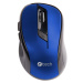 C-TECH myš WLM-02, čierno-modrá, bezdrôtová, 1600DPI, 6 tlačidiel, USB nano receiver