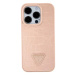 Kryt Guess GUHCP15SPCRTHCP iPhone 15 6.1" pink hardcase Croco Triangle Metal Logo (GUHCP15SPCRTH