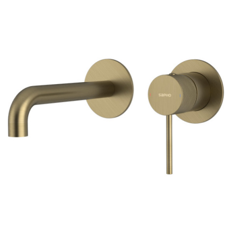 SAPHO - ULTRASAN 2-prvková podomietková umývadlová batéria, hubica 20cm, zlato mat UT018VG