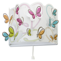 Detské nástenné svietidlo Butterfly s káblom a zástrčkou