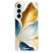 Odolné silikónové puzdro iSaprio - Blue Leaves - Samsung Galaxy S23 FE