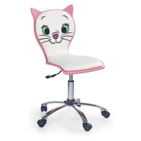 Kancelárska stolička Catty bielo-ružová