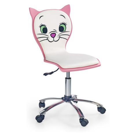 Kancelárska stolička Catty bielo-ružová Halmar