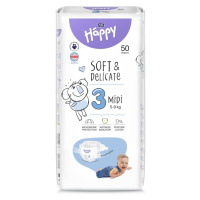 BELLA HAPPY Baby Plienky jednorazové Midi 5-9 kg 50 ks