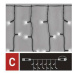 Standard LED spojov. vianočná reťaz – záclona, 1x2 m, vonkajšia, 6500K (EMOS)