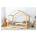 Domčeková detská posteľ z borovicového dreva v prírodnej farbe 90x190 cm Mila RMW – Adeko