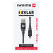 SWISSTEN Kevlar, USB-A na Lightning 8pin, 3A, 60W, 1.5m, čierny