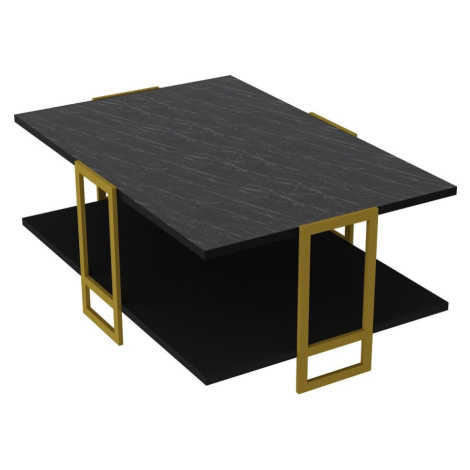 Konferenční stolek Polka černo-zlatý Kalune Design
