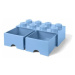LEGO® úložný box 8 - so zásuvkami bledomodrá 250 x 500 x 180 mm