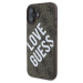 Guess Leather 4G Big Love Logo Kryt s MagSafe pre iPhone 16, Hnedý