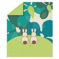 Detský paplón Sateen Rabbits toTs smarTrike Zajačik 100 % bavlna saténový vzhľad 110103 zelený