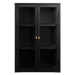 Čierna kovová vitrína 60x90 cm Carmel – Unique Furniture