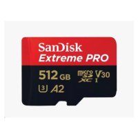 SanDisk micro SDXC karta 512GB Extreme PRO (200 MB/s Class 10, UHS-I U3 V30) + adaptér