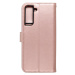 Diárové puzdro na Samsung Galaxy S21 FE 5G Forcell MEZZO tree ružovo-zlaté