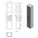 AQUALINE - ZOJA/KERAMIA FRESH skrinka vysoká s košom 35x184x29cm, ľavá, dub platin 51232
