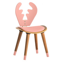 Detská stolička los boom - buk/ružová