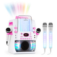 Auna Kara Liquida BT ružová farba + Dazzl mikrofónová sada, karaoke zariadenie, mikrofón, LED os