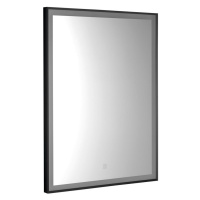 Aqualine Aqualine, CORNA zrkadlo s LED osvetlením 60x80cm, dotykový senzor, stmievateľné, čierna