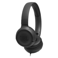 Káblové stereo slúchadlá, 3,5 mm, funkčné tlačidlo, mikrofón, skladacie, JBL Tune 500, čierne