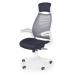 HALMAR Franklin kancelárska stolička s podrúčkami biela / čierna / sivá