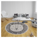 Krémovobiely detský koberec Ragami Lion, ø 120 cm