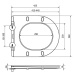 Mexen Lena, Rico, WC sedadlo s jemným zatváraním, duroplast, biela matná, 39740001