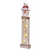LED dekorácia drevená – snehuliak, 46 cm, 2x AA, vnútorná, 3000K, časovač (EMOS)
