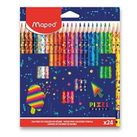 Bezdrevné pastelky MAPED Pixel Party, 24 ks