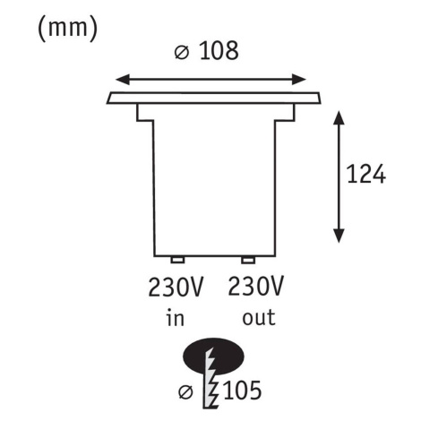 Paulmann Special LED do podlahy, IP67, okrúhla