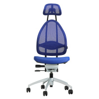 Dizajnová kancelárska otočná stolička s opierkou hlavy a sieťkovým operadlom Topstar