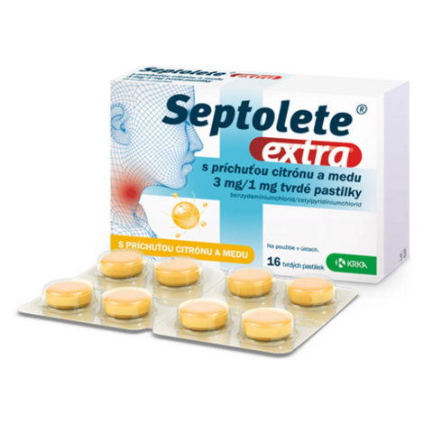 SEPTOLETE Extra citrón a med 3 mg/1 mg 16 pastiliek